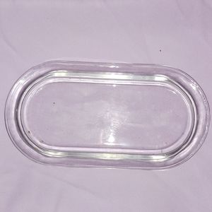 Glass butter dish